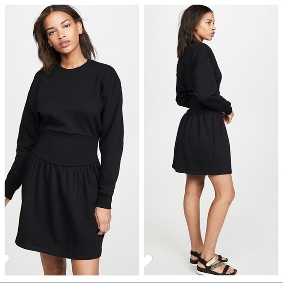 Opening Ceremony Black Sweatshirt Dress New - Picture 1 of 6